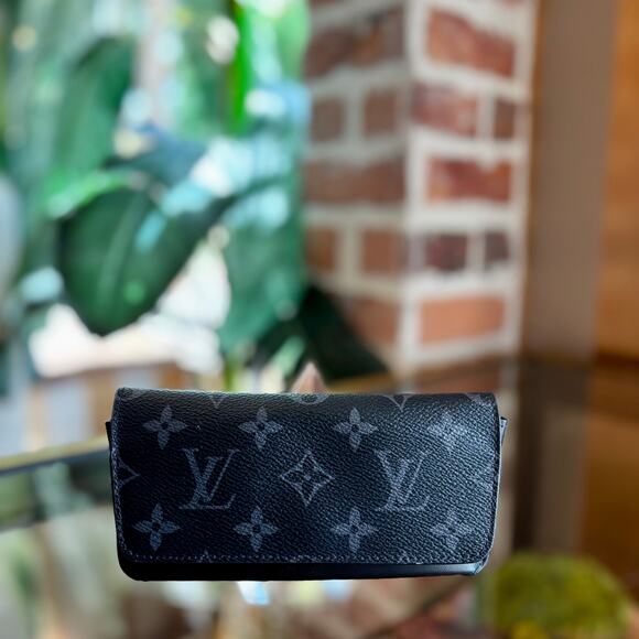 LOUIS VUITTON Monogram Eclipse Woody Glasses Case - Picture 1 of 9
